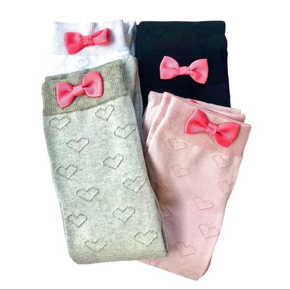 HP⭐️ Thigh High Sock Pink Bow Kawaii Anime Kpop - Picture 4 of 4